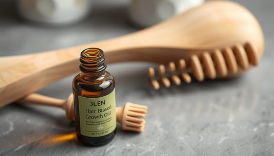 Plant-Powered Hair Density: Rosemary-Green Tea Growth Oil with Castor, Macadamia, Ginger & Peppermint—Enhanced by a Scalp Massager
