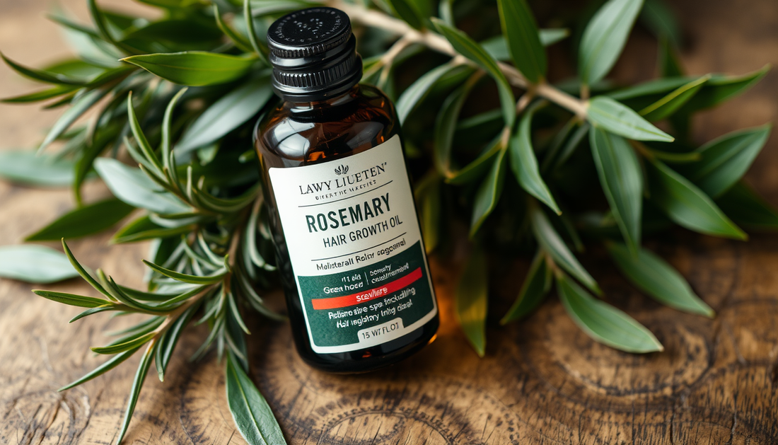 Rosemary-Green Tea Growth Oil for Thicker Hair: A Plant-Based Blend of Castor, Macadamia, Ginger & Peppermint with a Calming Scalp Massage Routine