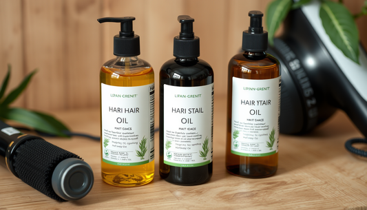 Seasonal Plant-Powered Hair Growth: Rosemary-Green Tea Oil Blend with Castor, Macadamia, Ginger & Peppermint, Paired with an Electric Scalp Massager for Fuller, Healthier Hair
