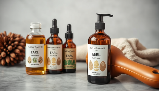 Herbal Density Blueprint: Rosemary–Green Tea Growth Oil with Castor, Macadamia, Ginger & Peppermint, Paired with a Soothing Scalp Massager for Fuller, Healthier Hair
