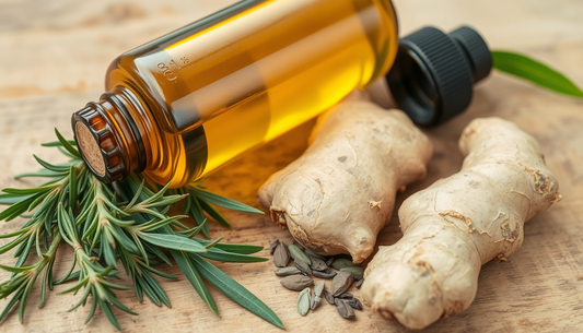 Herbal Density Ritual: Rosemary-Infused Oil with Green Tea, Castor, Macadamia, and Ginger for Fuller Hair - Peppermint Scalp Massage Guide