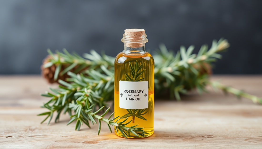 Natural Density Boost: Rosemary-Infused Hair Growth Oil with Peppermint & Green Tea and a Gentle Scalp Massage Ritual