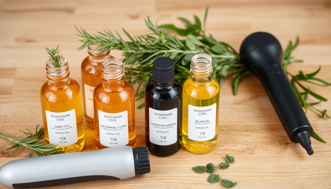 Plant-Powered Path to Denser Hair: A Gentle Botanical Oil Protocol with Rosemary, Castor, Coconut, Macadamia, Green Tea—and an Electric Scalp Massager