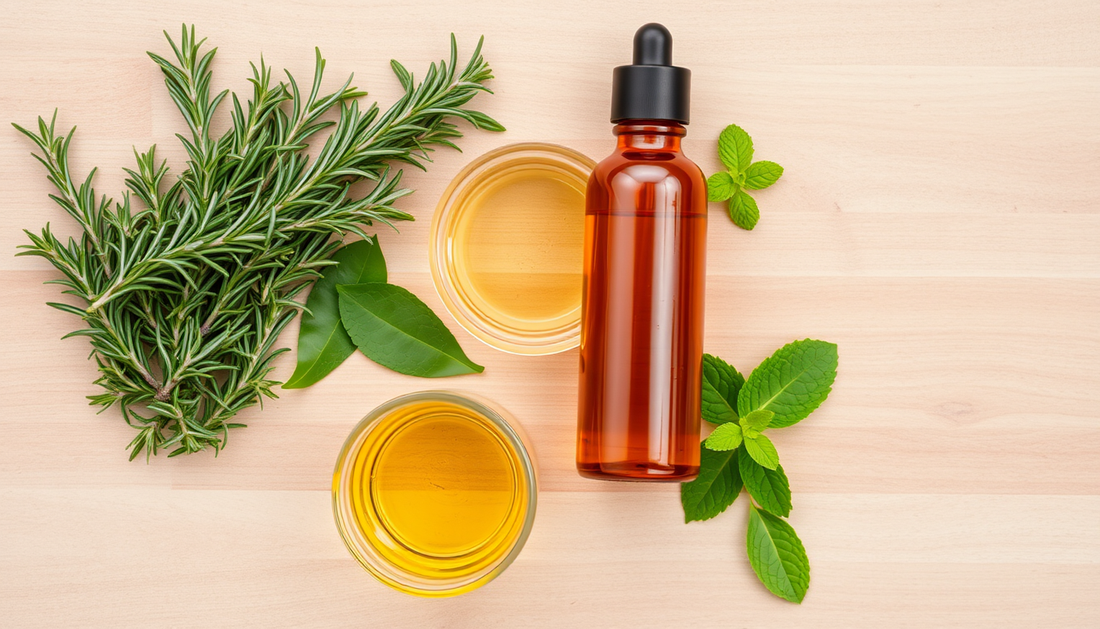 Plant-Powered Density Ritual: Rosemary and Green Tea Growth Oil Paired with Peppermint Scalp Massage for Fuller Hair Naturally
