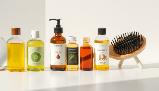 Nature-Driven Hair Density: Rosemary, Castor, Coconut, Macadamia & Green Tea Oils Paired with a Scalp Massage Brush for Fuller, Healthier Hair.