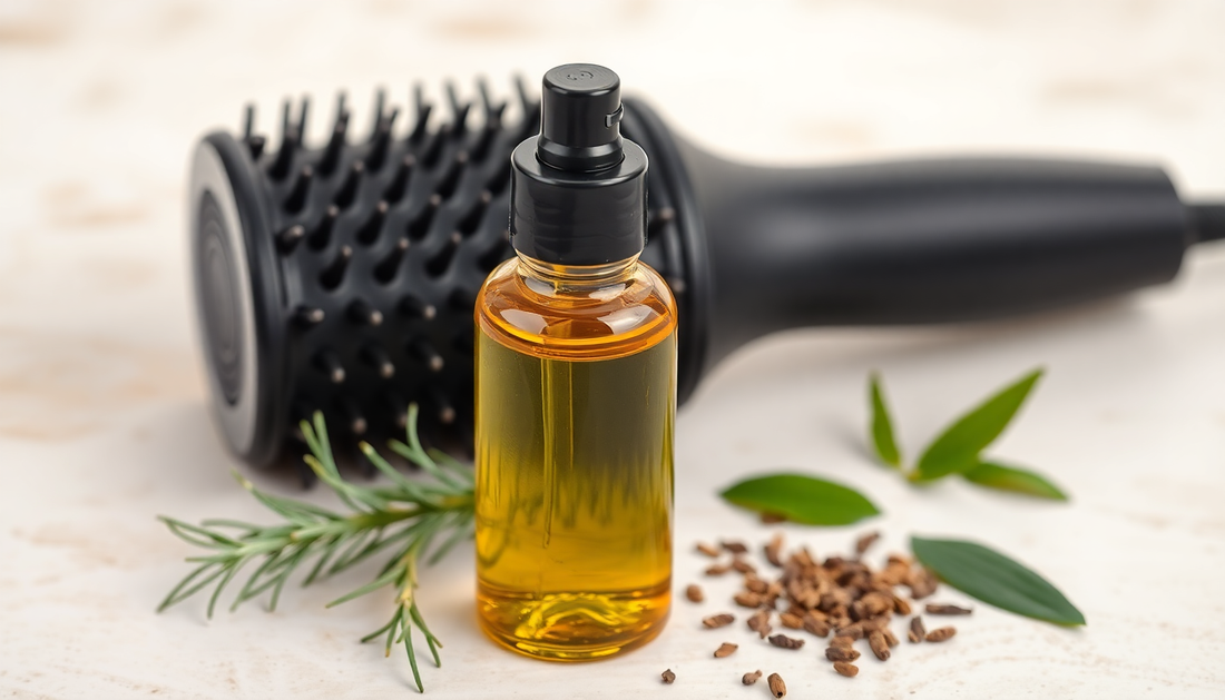 Green Tea, Rosemary & Friends: A Botanical Hair-Thickening Blend Paired with an Electric Scalp Massage Brush for Fuller, Healthier Locks