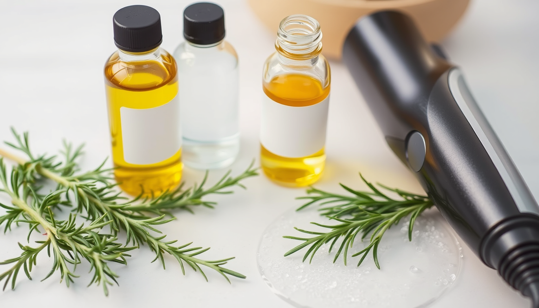 Dense, Radiant Hair Naturally: A Rosemary-Forward Botanical Growth Oil Protocol with Coconut, Castor, Macadamia, Green Tea, and an Electric Scalp Massager