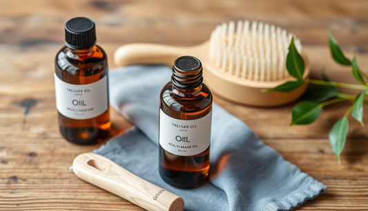 Plant-Based Hair Growth Oil with Rosemary, Castor & Green Tea: A Simple Scalp Massage Brush Ritual for Thicker, Healthier Hair