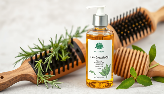 Density by Design: Rosemary-Forward Botanical Hair Growth Oil with Green Tea for Fuller Strands, Enhanced by an Electric Scalp Massage Ritual