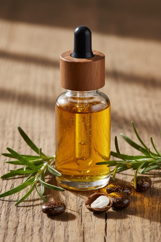 Natural Density Boost: Rosemary-Green Tea Growth Oil with Castor, Macadamia, Ginger & Peppermint—Optimized with an Electric Scalp Massager for Fuller, Healthier Hair